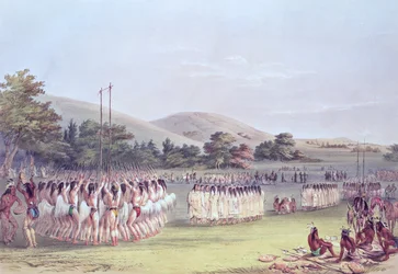Danza del juego de pelota Choctaw, 1834-35
